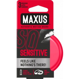 Ультратонкие презервативы в железном кейсе MAXUS Sensitive - 3 шт.